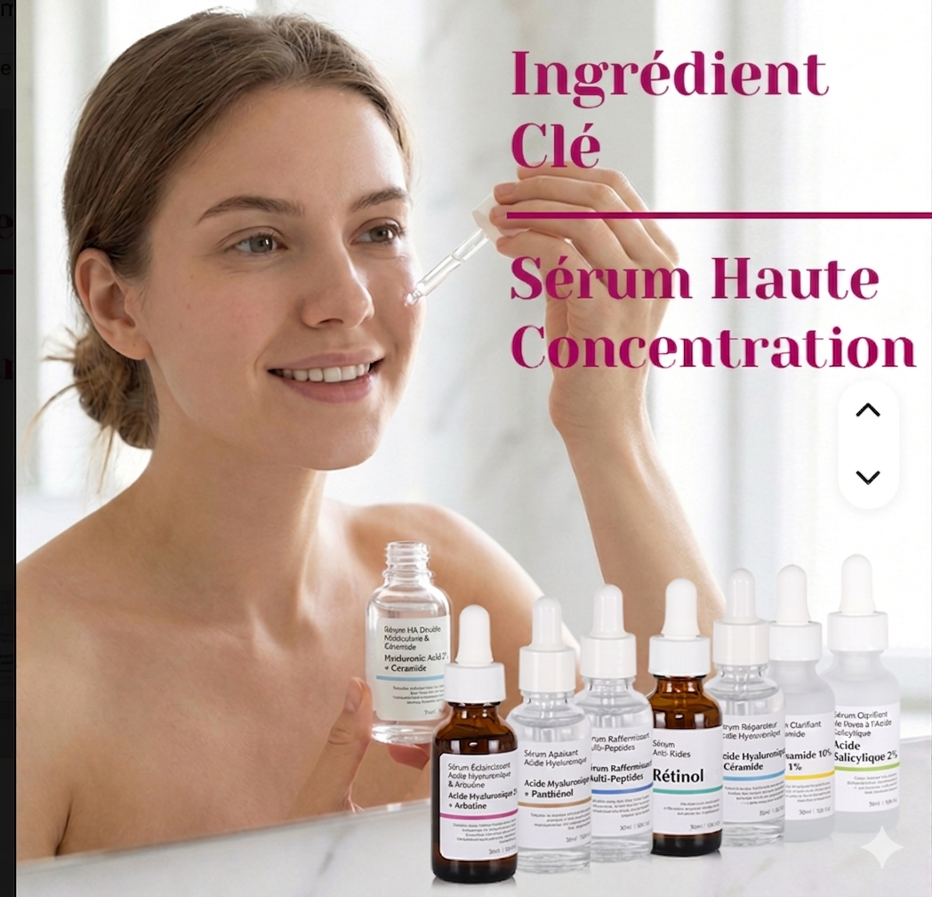 Sérum Personnalisé Anti-rides et Hydratant à l'Acide Salicylique et au Niacinamide pour le Soin de la Peau du Visage