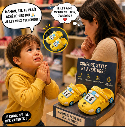Sandales d'été 2026 lumineuses en PVC à bout rond pour enfants, antidérapantes, pour garçons et filles, style sabot de plageSandales d'été 2026 lumineuses en PVC à bout rond pour enfants, antidérapantes, pour garçons et filles, style sabot de plage