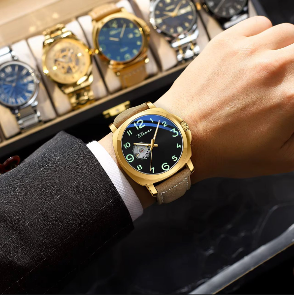 Montres pour hommes Chenxi 8254, originales, classiques, étanches, avec calendrier, lumineuses, à quartz, en cui