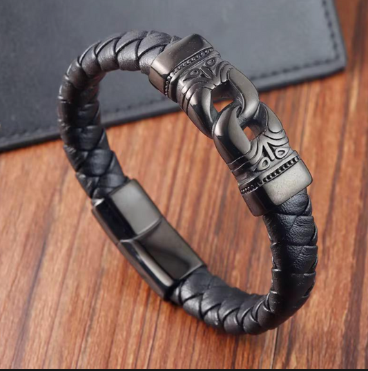 Bracelet en cuir inoxydable
