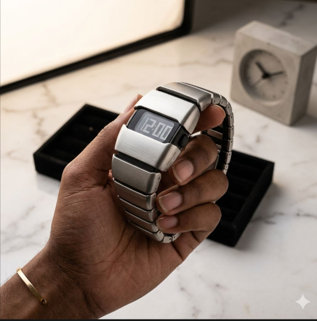 La montre électronique futuriste 2eme génération en silicone carbone forge