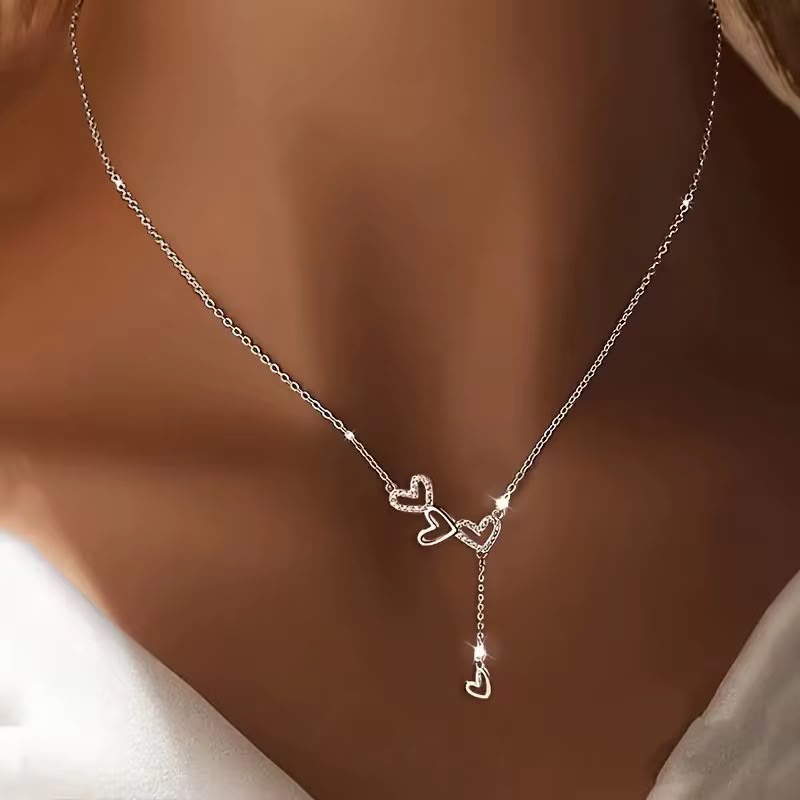 Collier pendentif en forme de cœur en diamant chrétien en acier inoxydable pour femmes, plaqué or 18 carats