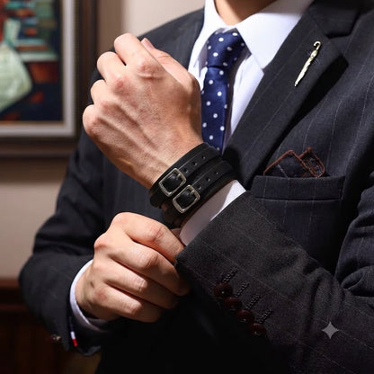 Bracelet en cuir  Véritable pour homme